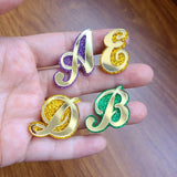 Gothic Acrylic Initial Earrings Large Studs Exaggerated Old English Letters