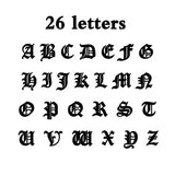 Gothic Old English Letter Necklace Personalized Nameplate Jewelry