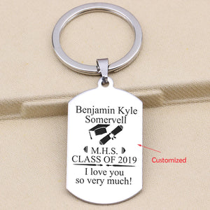 Personalized Graduation School Keychain Class Of 2021