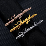 Stainless Steel Hair Clips Letters Word Hairpin