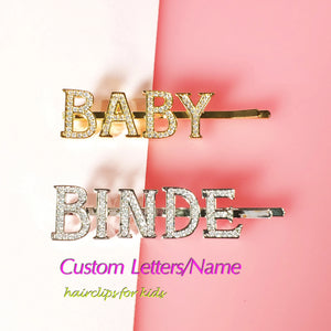 Personalized Letters Hair Clips for Kids