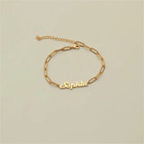 Custom Name Bracelet Paperclip Stainless Steel Jewelry