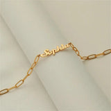 Custom Name Bracelet Paperclip Stainless Steel Jewelry