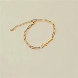 Custom Name Bracelet Paperclip Stainless Steel Jewelry