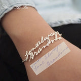 Handwriting Bangle, Signature Bangle, Customized Jewelry
