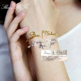 Handwriting Bangle, Signature Bangle, Customized Jewelry