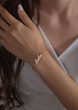Personalized Stainless Steel Name Bracelet-Gold Name Plate