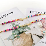 Handwriting Name Bracelet for Women Personalized Candy Beaded Rainbow Bracelets