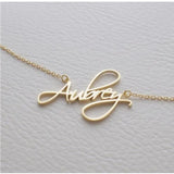 Handwriting Name Necklace Goldplated Personalized Cursive Signature Necklace
