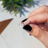 Signature Stainless Steel Letter Stud Earrings Women Personalized Ear Jewelry