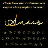 Personalized Cursive Name Necklace Box Chain Stainless Steel