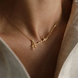 Personalized Handwritten Name Necklace Stainless Steel Pendant Choker