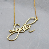 Personalized Signature Name Necklace for Women - Stainless Steel Jewelry Gift