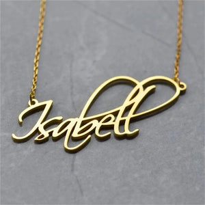 Personalized Signature Name Necklace for Women - Stainless Steel Jewelry Gift