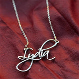 Personalized Signature Name Necklace for Women - Stainless Steel Jewelry Gift