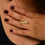 Personalized Signature Name Necklace for Women - Stainless Steel Jewelry Gift