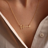 Handwritten Name Necklace for Women Personalized Signature Nameplate Necklace