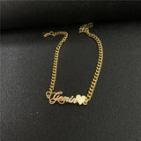 Heart Anklet Name Stainless Steel Jewelry For Christmas