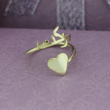 Heart Arabic Name Rings Personalized Jewelry Stainless Steel Two Farsi Names Eng