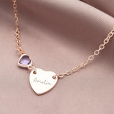 Personalised Heart Bar Bracelet Stainless Steel Name Jewellery Gift