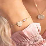 Personalised Heart Bar Bracelet Stainless Steel Name Jewellery Gift