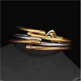 Engraved Heart Bracelets Stainless Steel Bangles Jewelry
