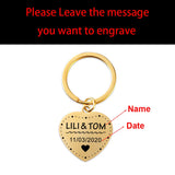 Heart Keychain Personalized Name Anniversary Gift For Boyfriend Girlfriend