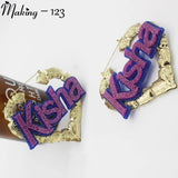 Heart Name Earrings Alphabet Stainless Steel Aretes