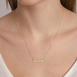 Heart Name Necklace, Customized Name Necklace, Custom Necklace