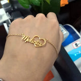 Heart Name Necklace For Women Stainless Steel Jewelry