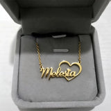 Heart Name Necklace For Women Stainless Steel Jewelry