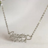 Heart Name Necklace For Women Couple Personalized Any Letter Nameplate Pendant