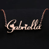 Heart Name Necklace Personalized Stainless Steel Nameplate Pendant