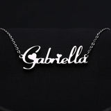 Heart Name Necklace Personalized Stainless Steel Nameplate Pendant
