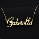 Heart Name Necklace Personalized Stainless Steel Nameplate Pendant