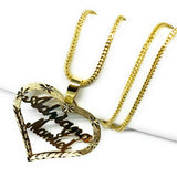 Heart Name Necklace Personalized Jewelry Double Names Pendant