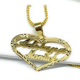 Heart Name Necklace Personalized Jewelry Double Names Pendant