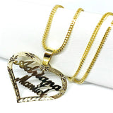 Heart Name Necklace Personalized Jewelry Double Names Pendant