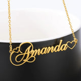 Personalized Heart Name Stethoscope Necklace for Women