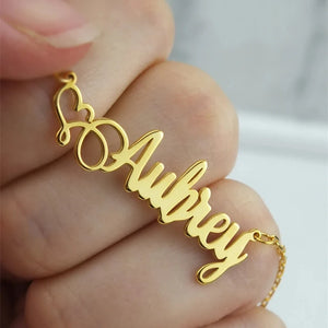 Heart Name Necklace Love Jewelry Personalized Nameplate Stainless Steel