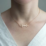 Heart Name Necklace Love Jewelry Personalized Nameplate Stainless Steel