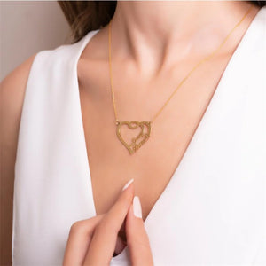 Heart Name Plate Necklace Personalized Stainless Steel Jewelry