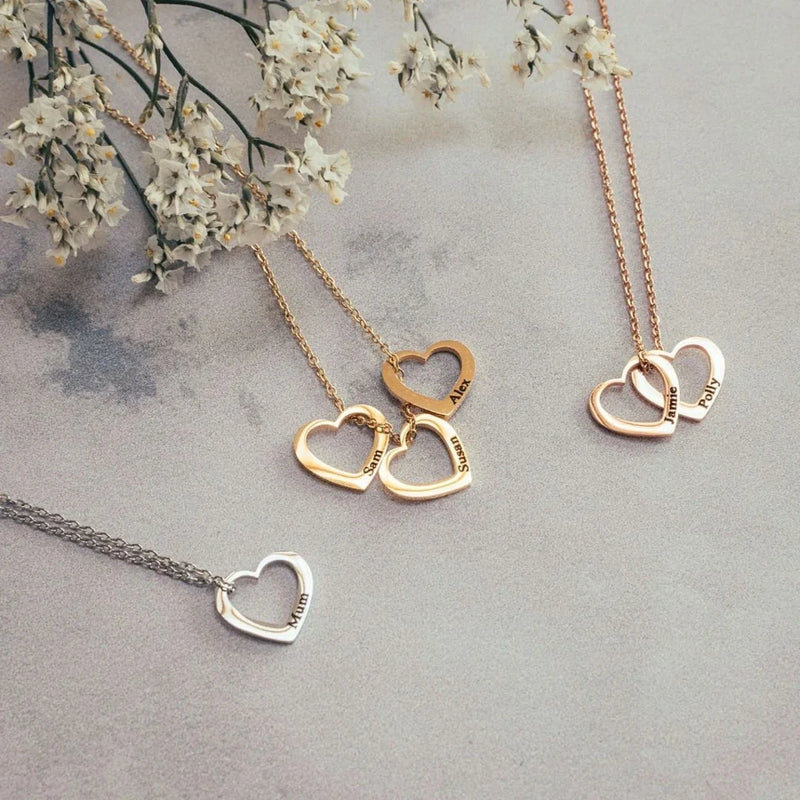Personalized Heart Name Necklace Choker for Women Bff Friendship