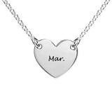 Personalized Heart Pendant Necklace Stainless Steel Family Jewelry