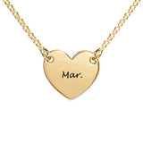 Personalized Heart Pendant Necklace Stainless Steel Family Jewelry