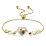 Heart Photo Pendant Infinity Nameplate Bracelet Personalized Jewelry