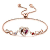 Heart Photo Pendant Infinity Nameplate Bracelet Personalized Jewelry