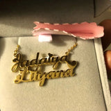 Heart With Name Necklace Customized Jewelry Women Stainless Steel