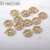 Hearts Copper Plated 14K Zircon Pendant for DIY Jewelry
