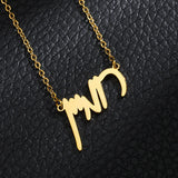 Hebrew Name Necklace Jewish Ethnic Jewelry Stainless Steel Chain